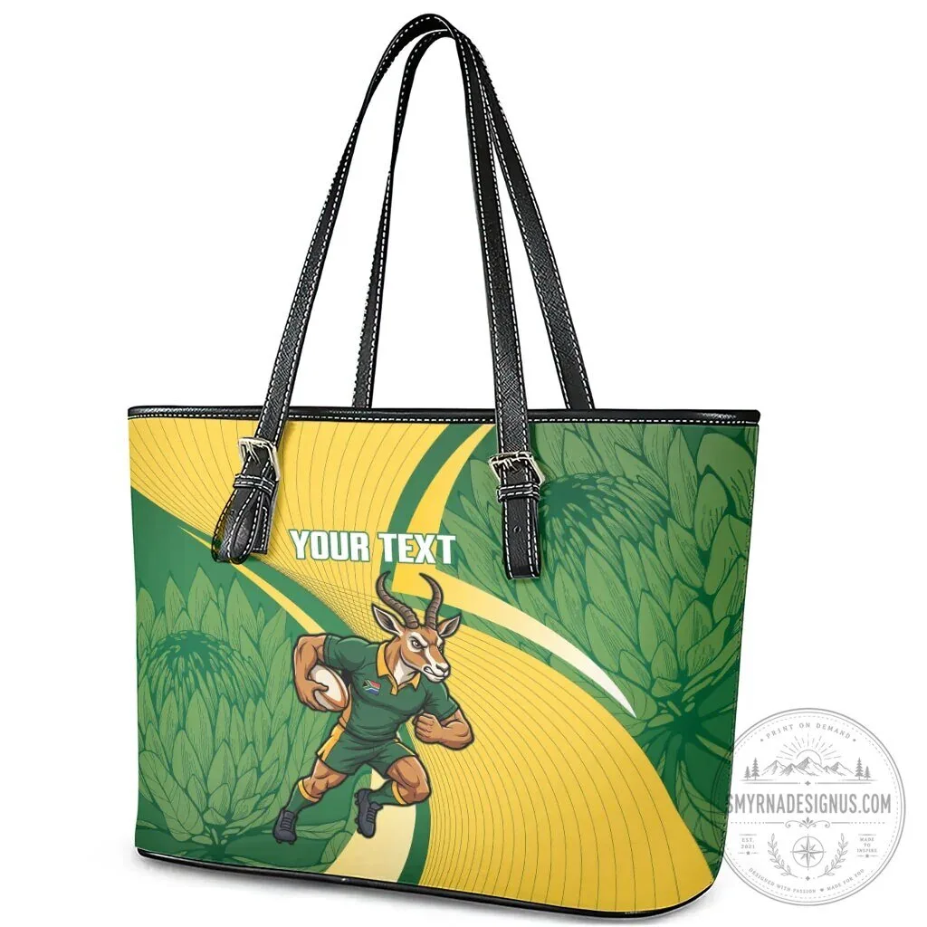 South Africa Rugby Springboks Mascot Sporty Style Leather Tote Bag 6 South Africa Rugby Springboks Mascot Sporty Style Leather Tote Bag