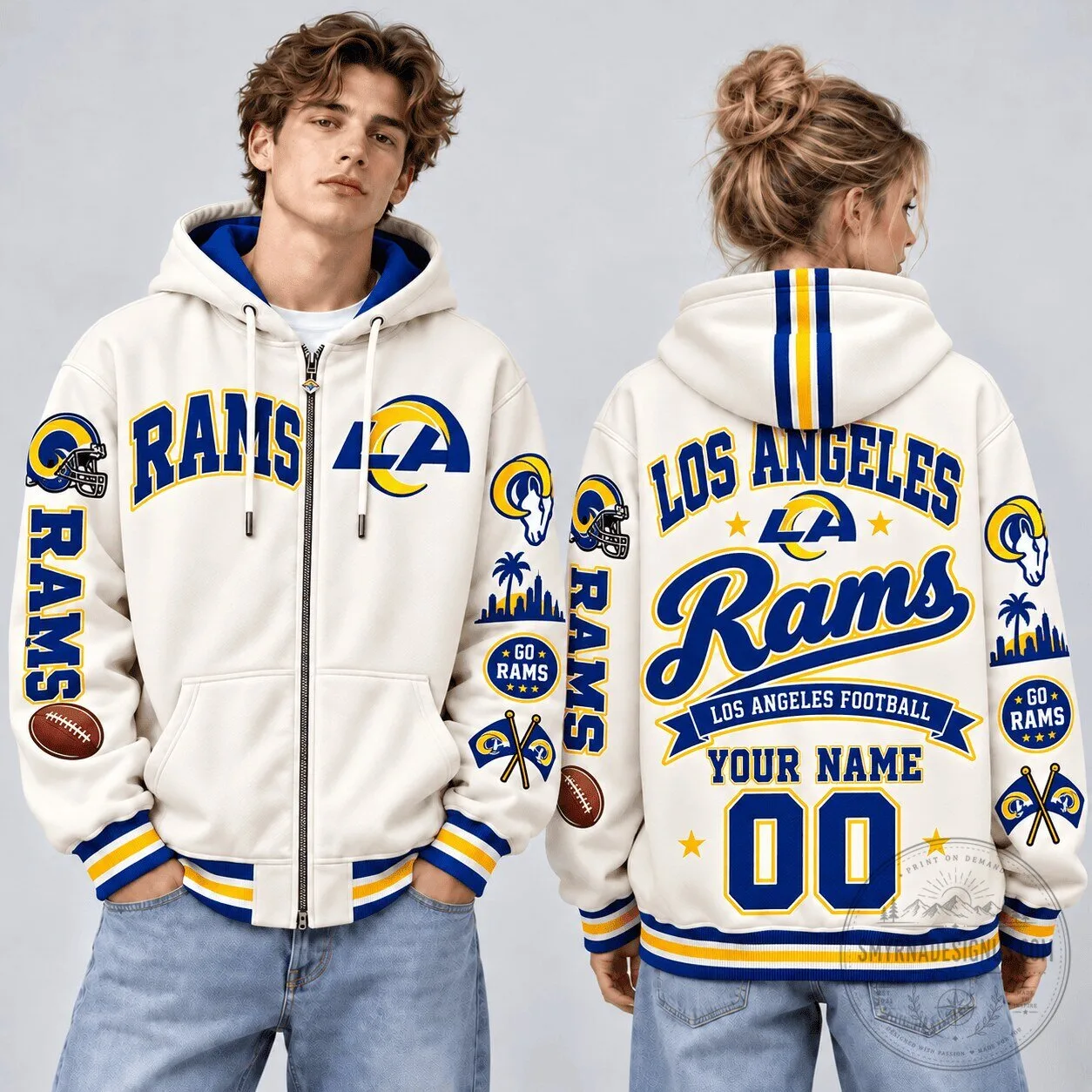 Los Angeles Rams NFL Football Personalized Champions Style Hoodie