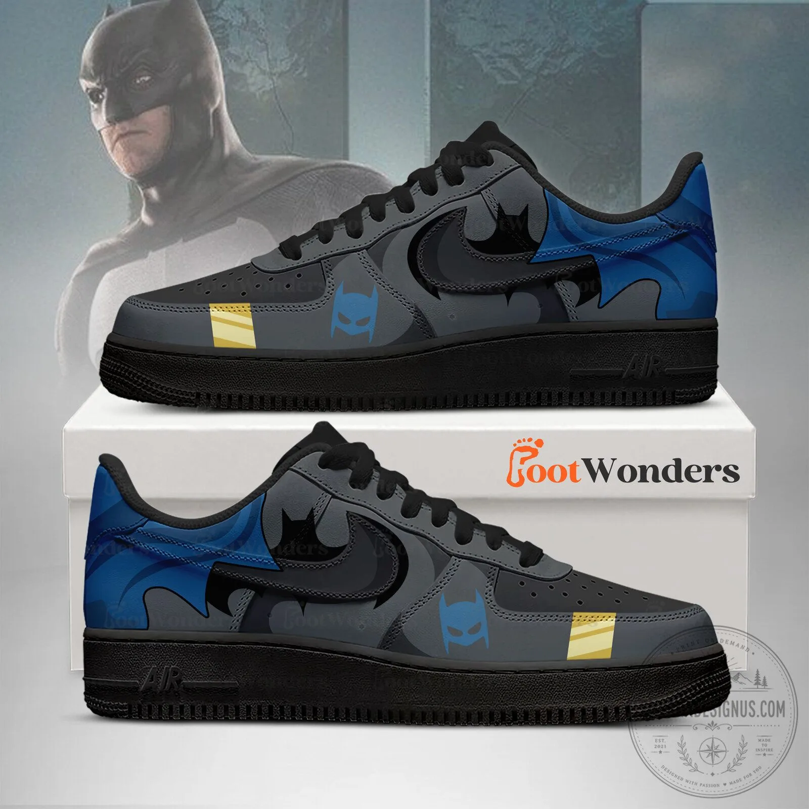 Batman DC Comics Superhero Logo Dark Knight Custom Embossed Sneakers Shoes 3 Batman DC Comics Superhero Logo Dark Knight Custom Embossed Sneakers Shoes