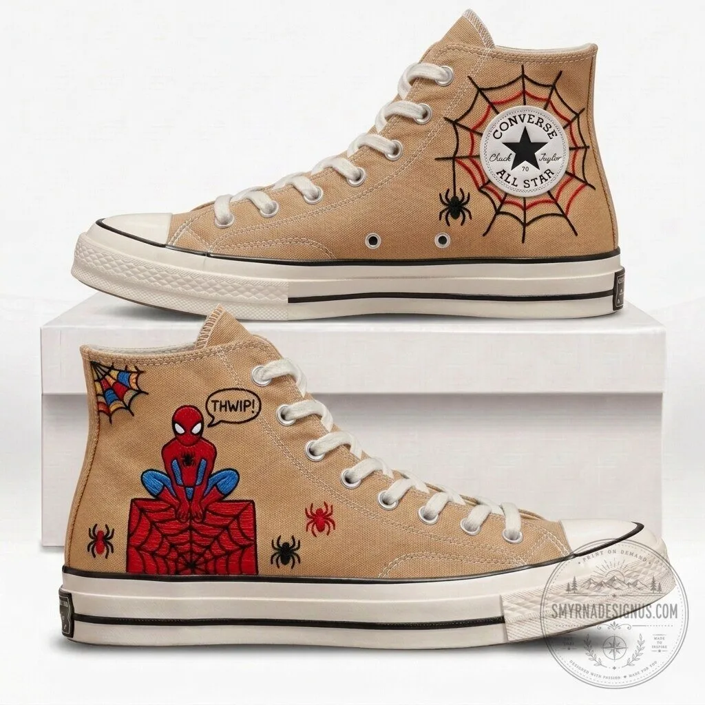 Spider-Man Converse Chuck Taylor All Star High-Top Sneakers 9 Spider-Man Converse Chuck Taylor All Star High-Top Sneakers