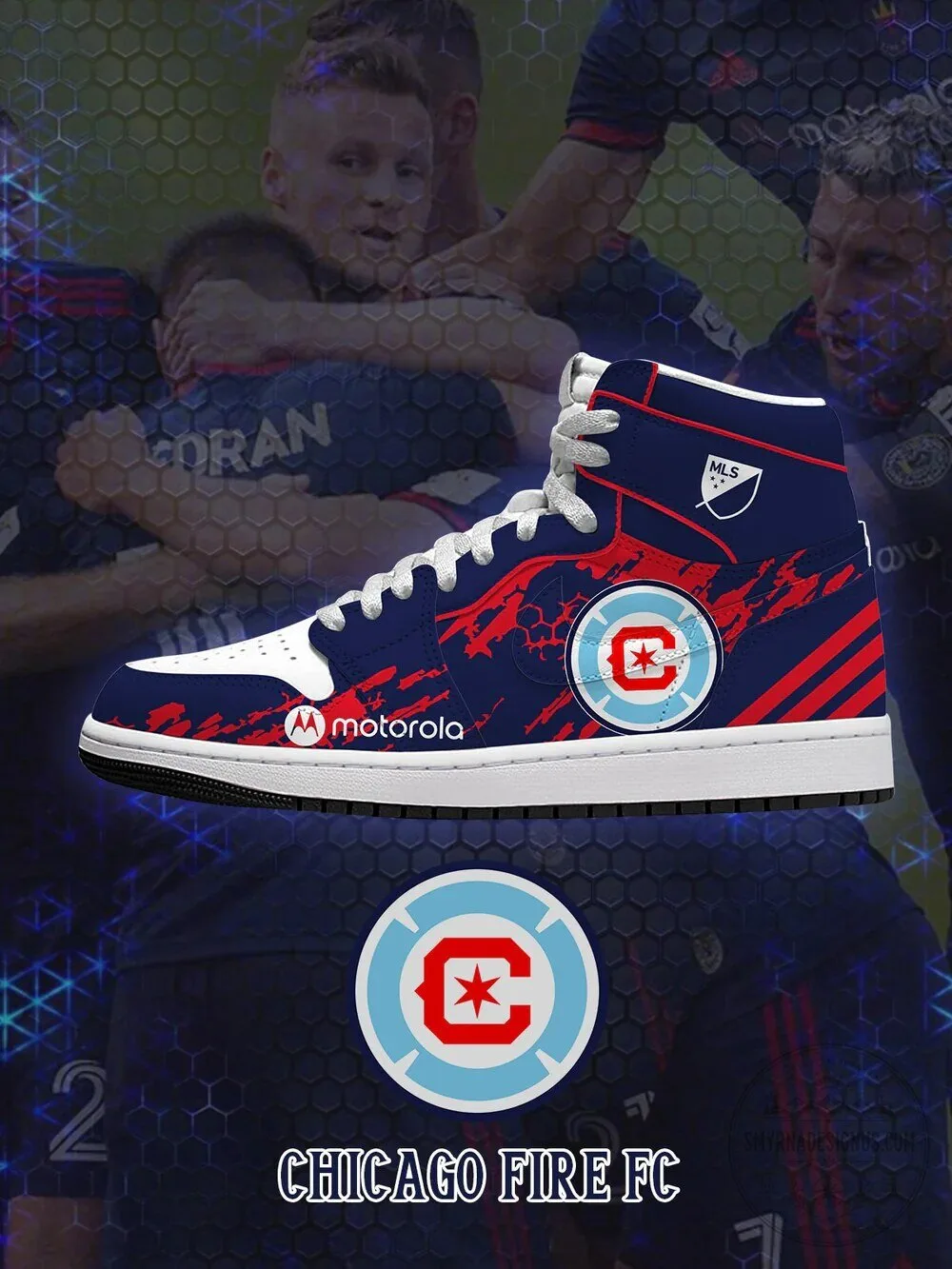Chicago Fire FC Major League Soccer High-Top Sneakers