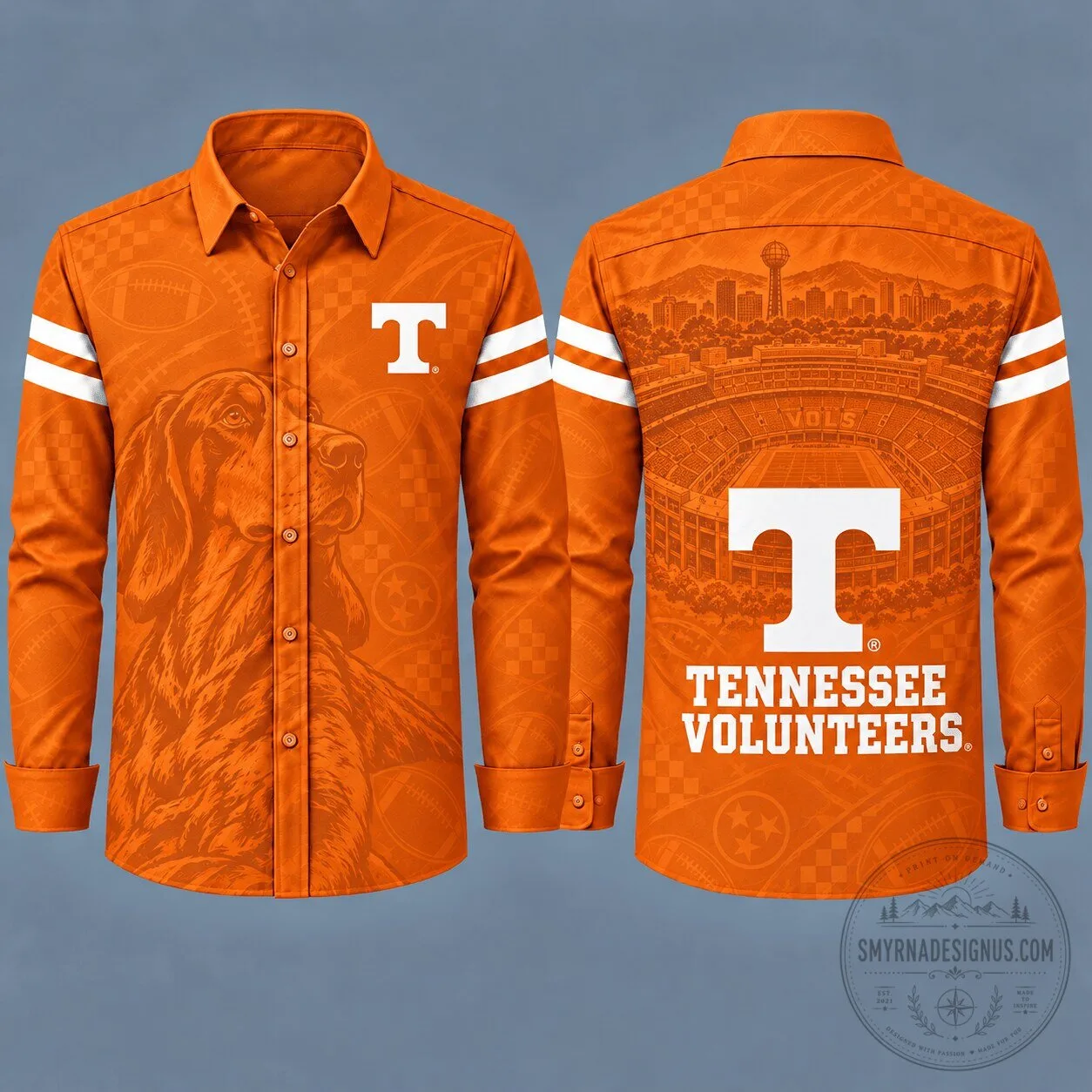 Tennessee Volunteers Football Team Heritage Long Sleeve Button-Up Shirt 1 Tennessee Volunteers Football Team Heritage Long Sleeve Button-Up Shirt