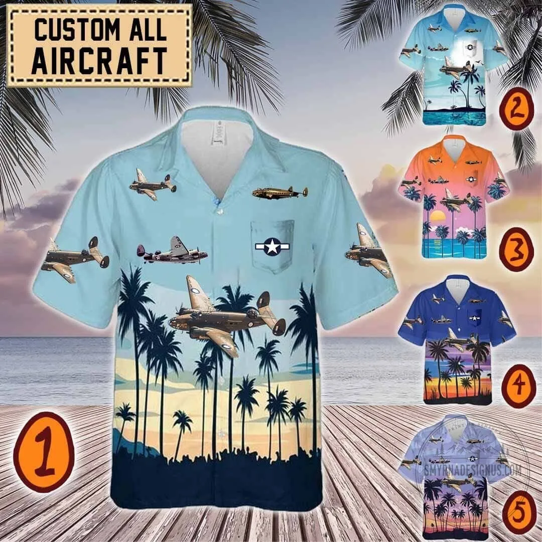 Lockheed Hudson World War II Bomber Aircraft Hawaiian Shirt