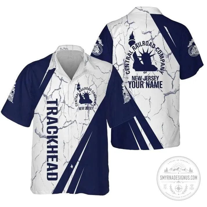 Central Railroad of New Jersey Trackhead Hawaiian Shirt