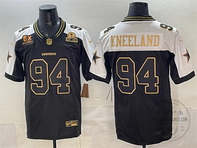 Dallas Cowboys Football Marshawn Kneeland Black Gold 94 Champions Jersey