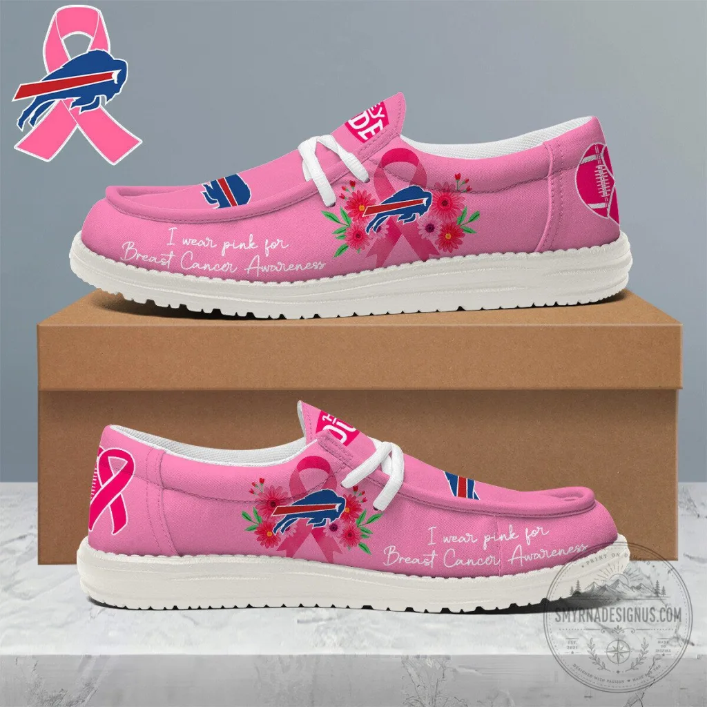 Buffalo Bills NFL Breast Cancer Awareness Pink Floral Loafer Shoes Buffalo Bills NFL Breast Cancer Awareness Pink Floral Loafer Shoes