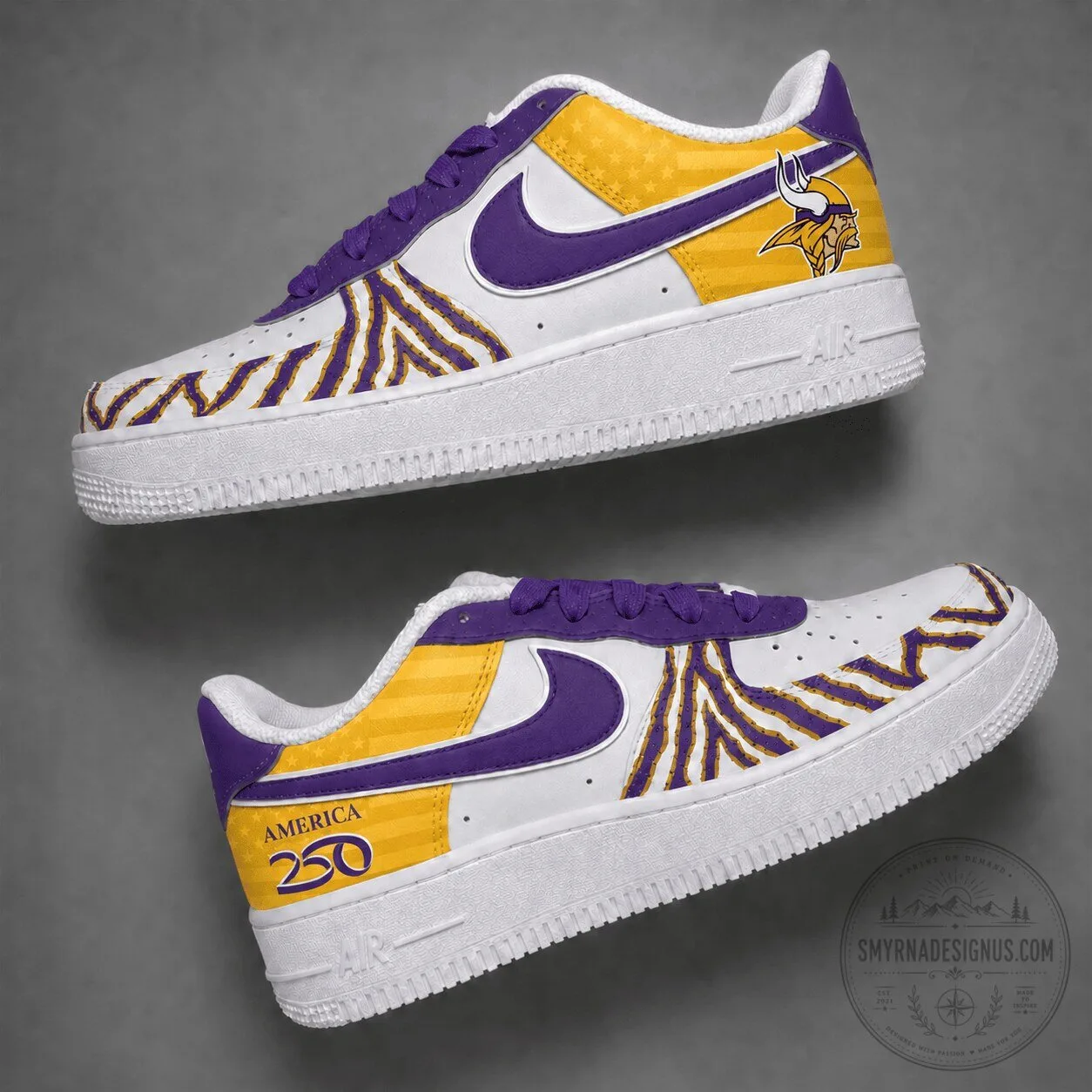 Minnesota Vikings 250 Years of Freedom Limited Edition Athletic Shoes 1 Minnesota Vikings 250 Years of Freedom Limited Edition Athletic Shoes