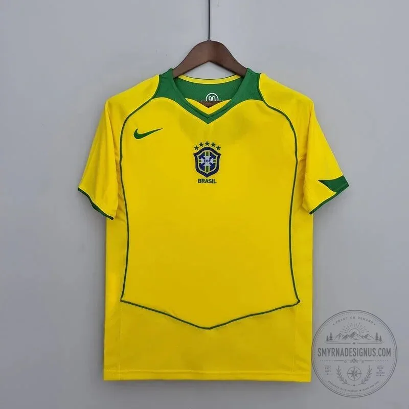 Brazil National Football Team 2004-2006 Retro Soccer Jersey