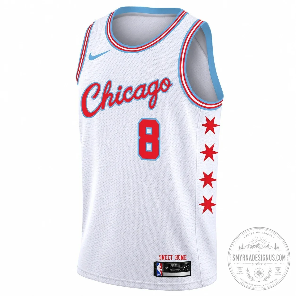 Chicago Bulls Zach LaVine White 2017-18 City Edition Basketball Jersey