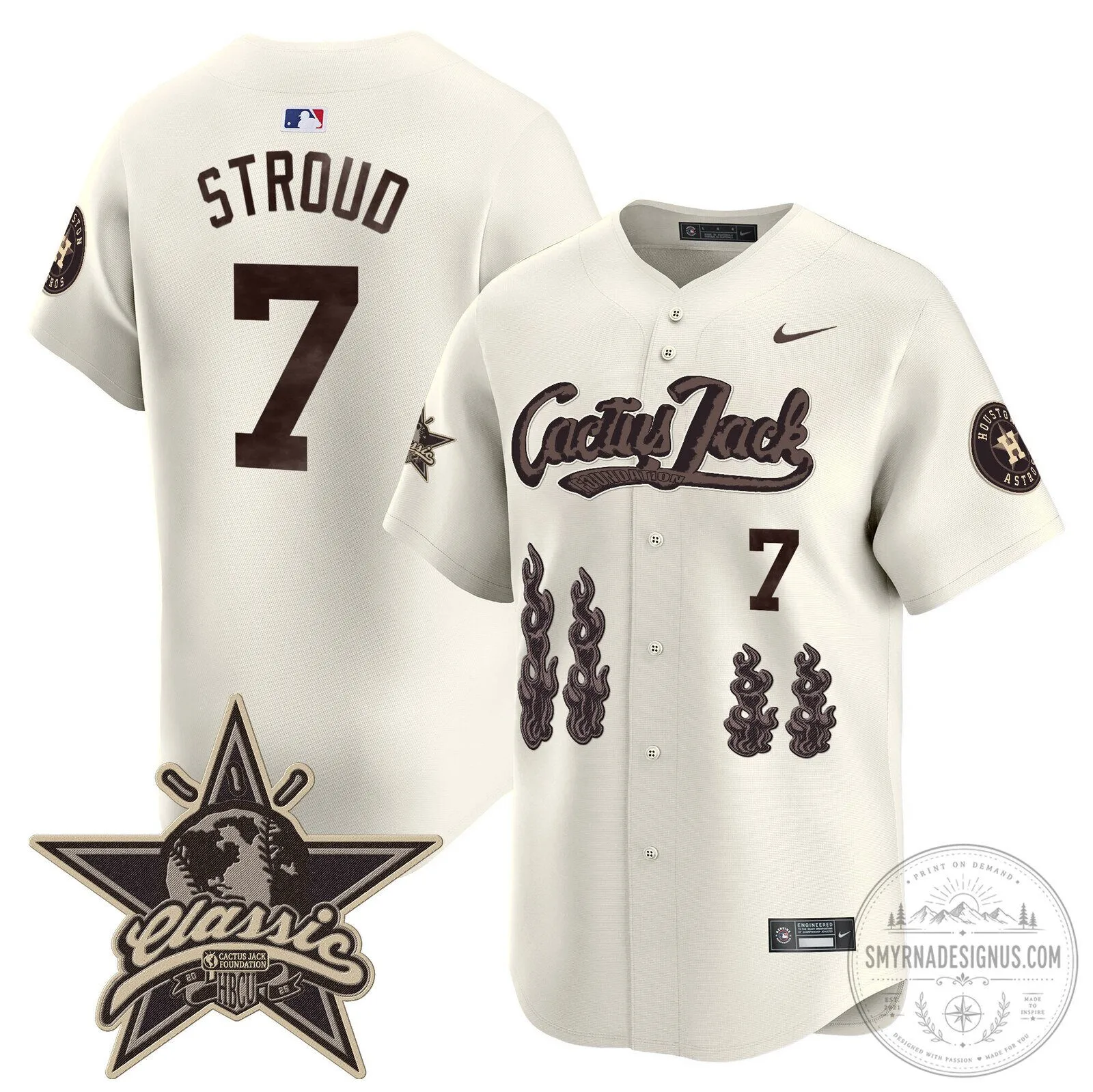 Houston Astros CJ Stroud Cactus Jack Limited Edition Baseball Jersey