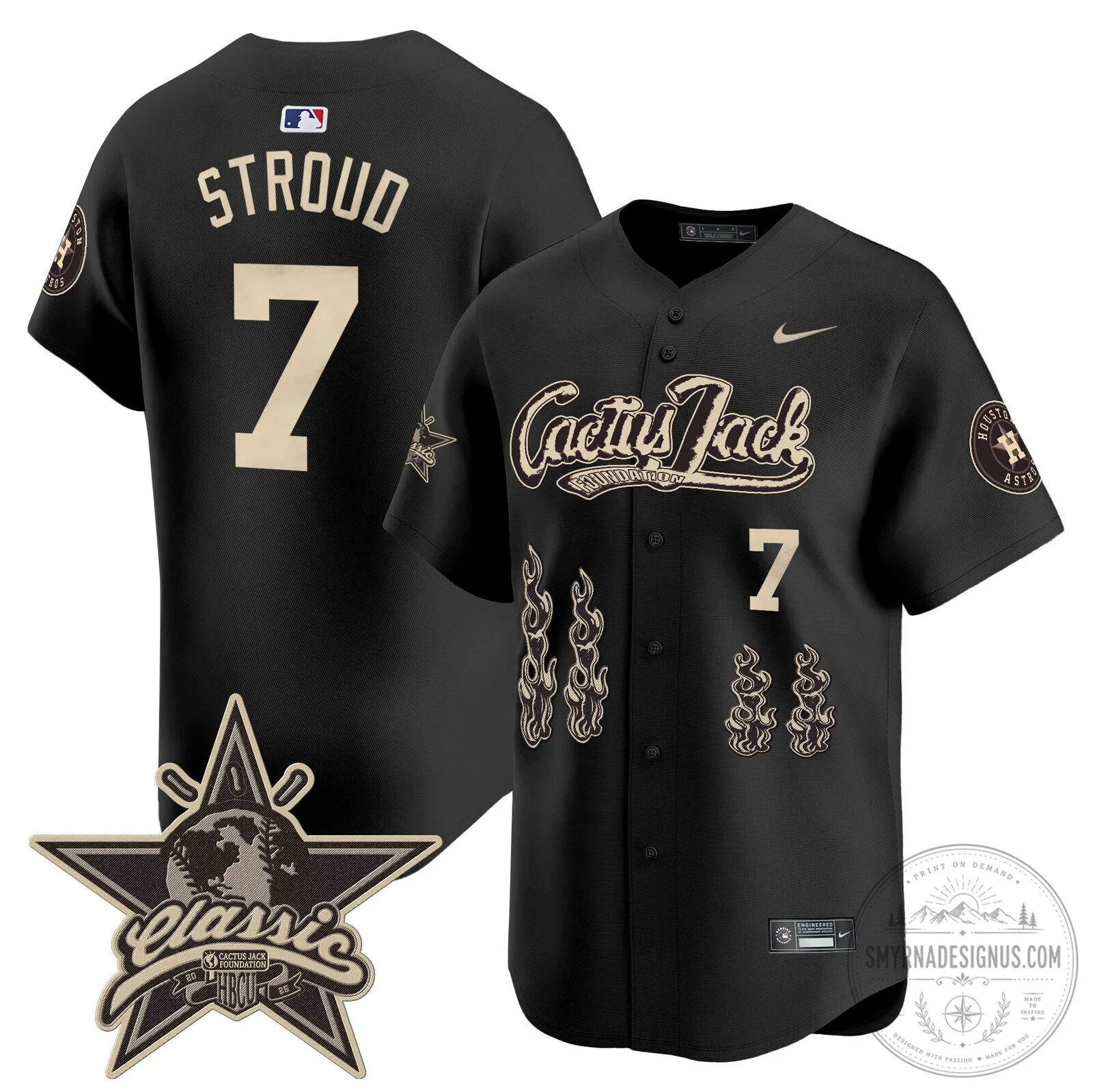 Houston Astros CJ Stroud Cactus Jack Limited Edition Baseball Jersey 56 Houston Astros CJ Stroud Cactus Jack Limited Edition Baseball Jersey
