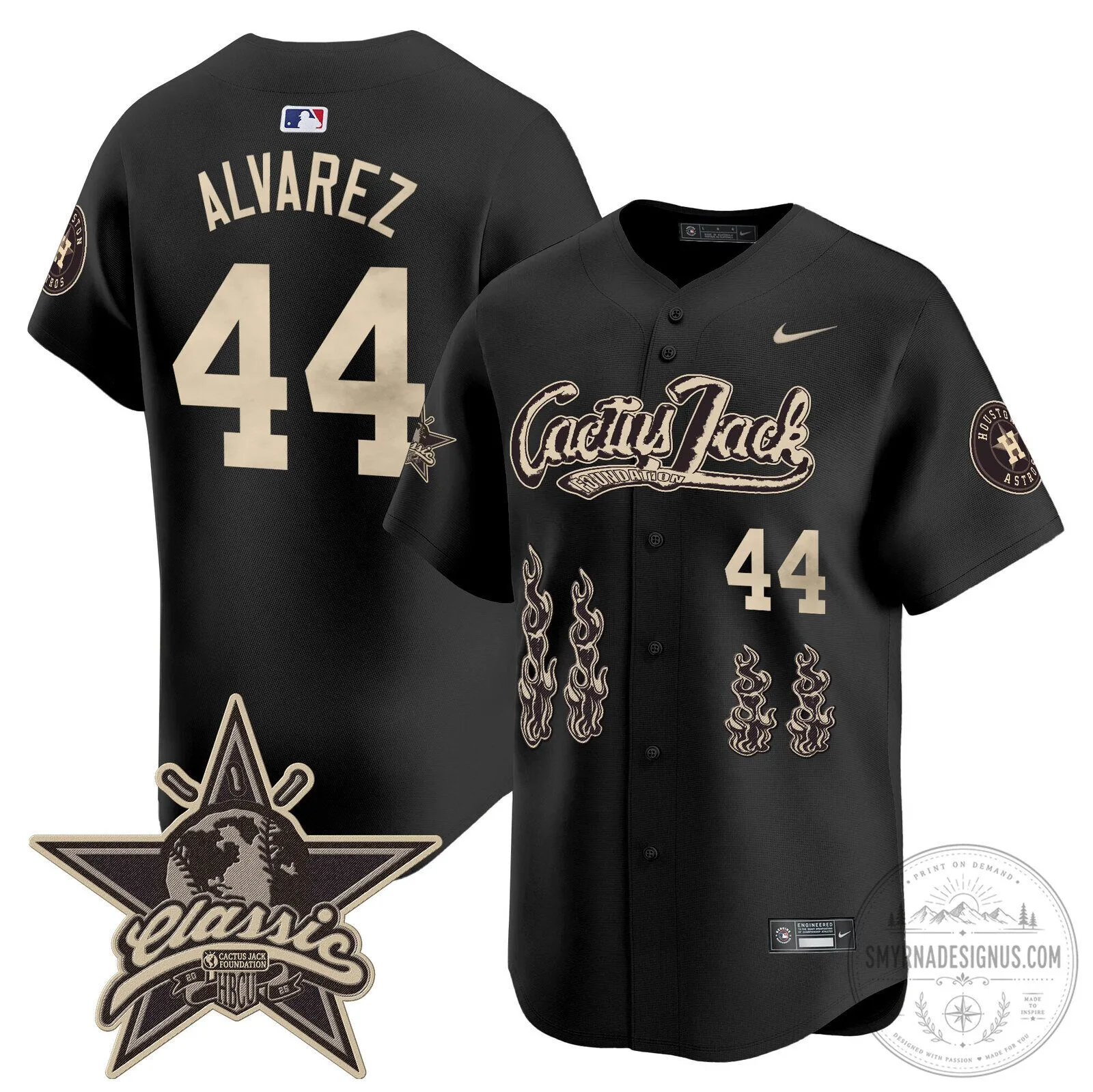 Houston Astros CJ Stroud Cactus Jack Limited Edition Baseball Jersey 61 Houston Astros CJ Stroud Cactus Jack Limited Edition Baseball Jersey