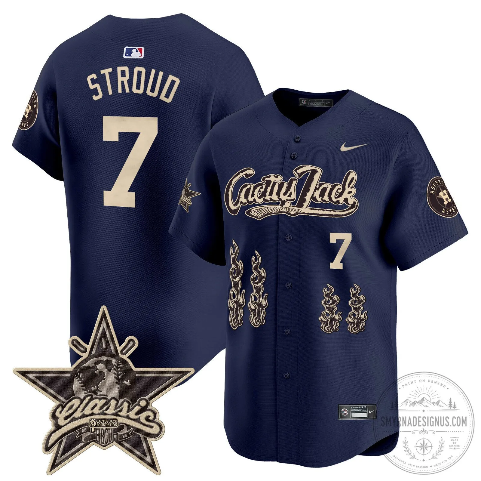 Houston Astros CJ Stroud Cactus Jack Limited Edition Baseball Jersey 72 Houston Astros CJ Stroud Cactus Jack Limited Edition Baseball Jersey
