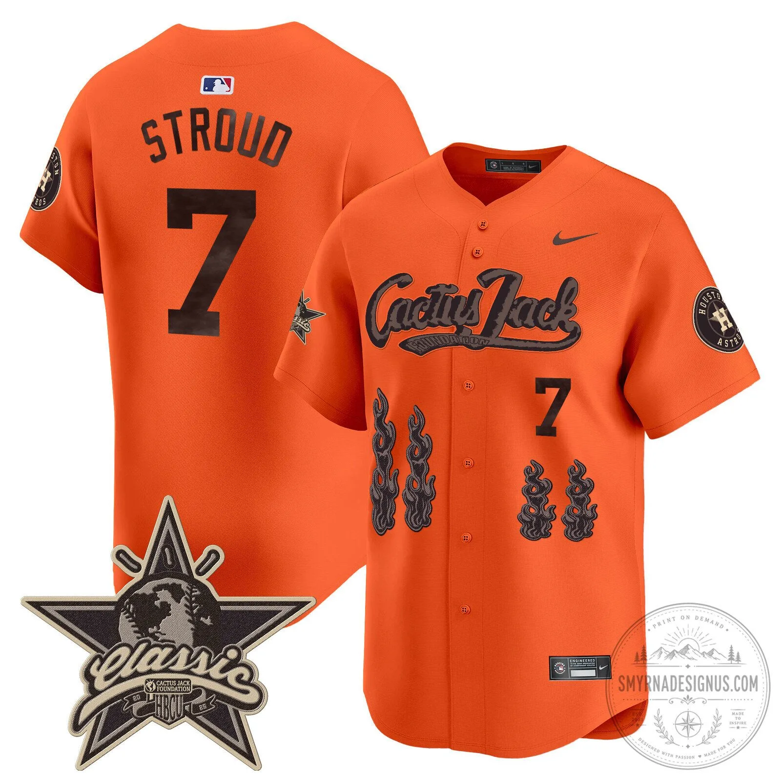 Houston Astros CJ Stroud Cactus Jack Limited Edition Baseball Jersey 80 Houston Astros CJ Stroud Cactus Jack Limited Edition Baseball Jersey