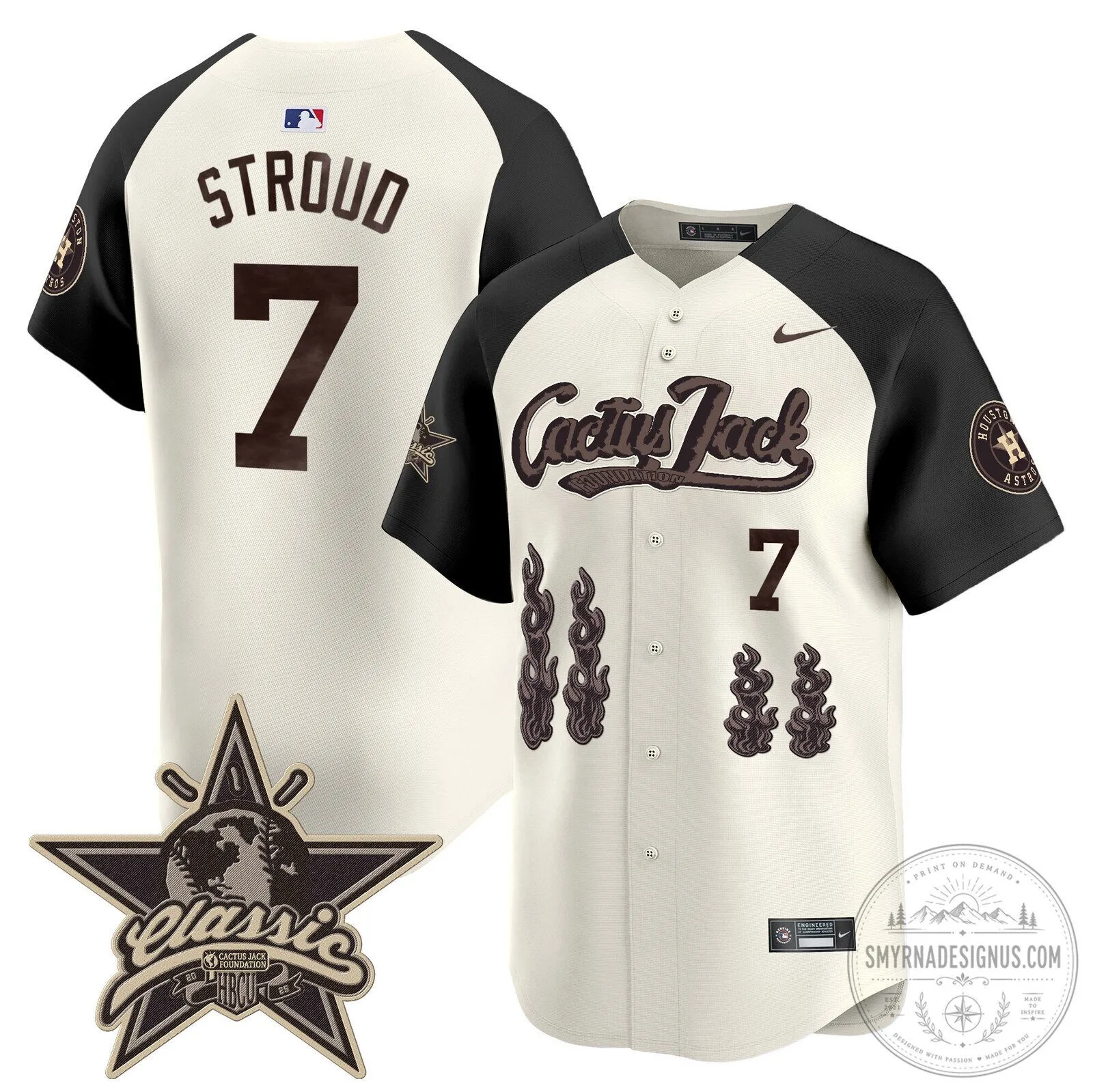 Houston Astros CJ Stroud Cactus Jack Limited Edition Baseball Jersey 88 Houston Astros CJ Stroud Cactus Jack Limited Edition Baseball Jersey