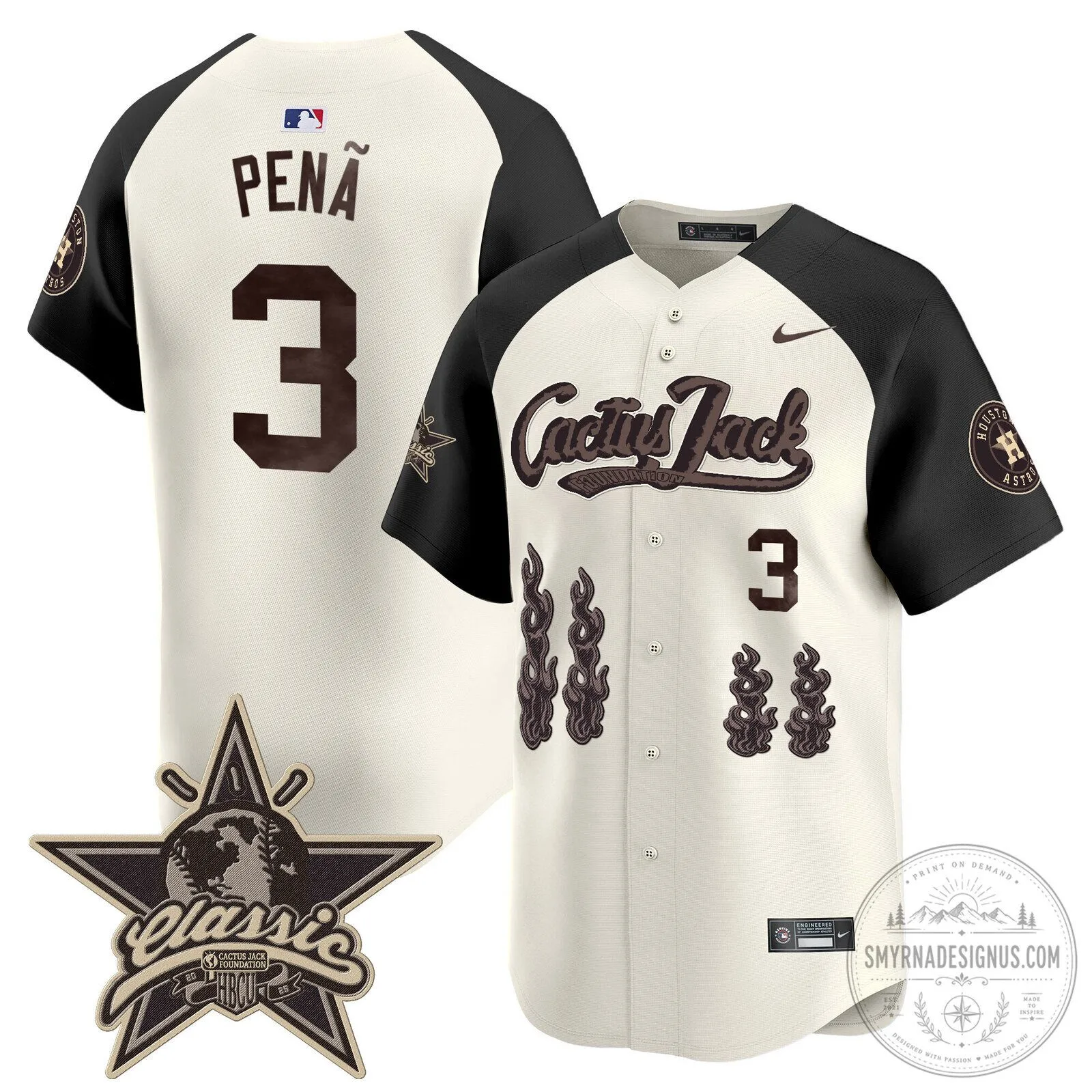 Houston Astros CJ Stroud Cactus Jack Limited Edition Baseball Jersey 90 Houston Astros CJ Stroud Cactus Jack Limited Edition Baseball Jersey