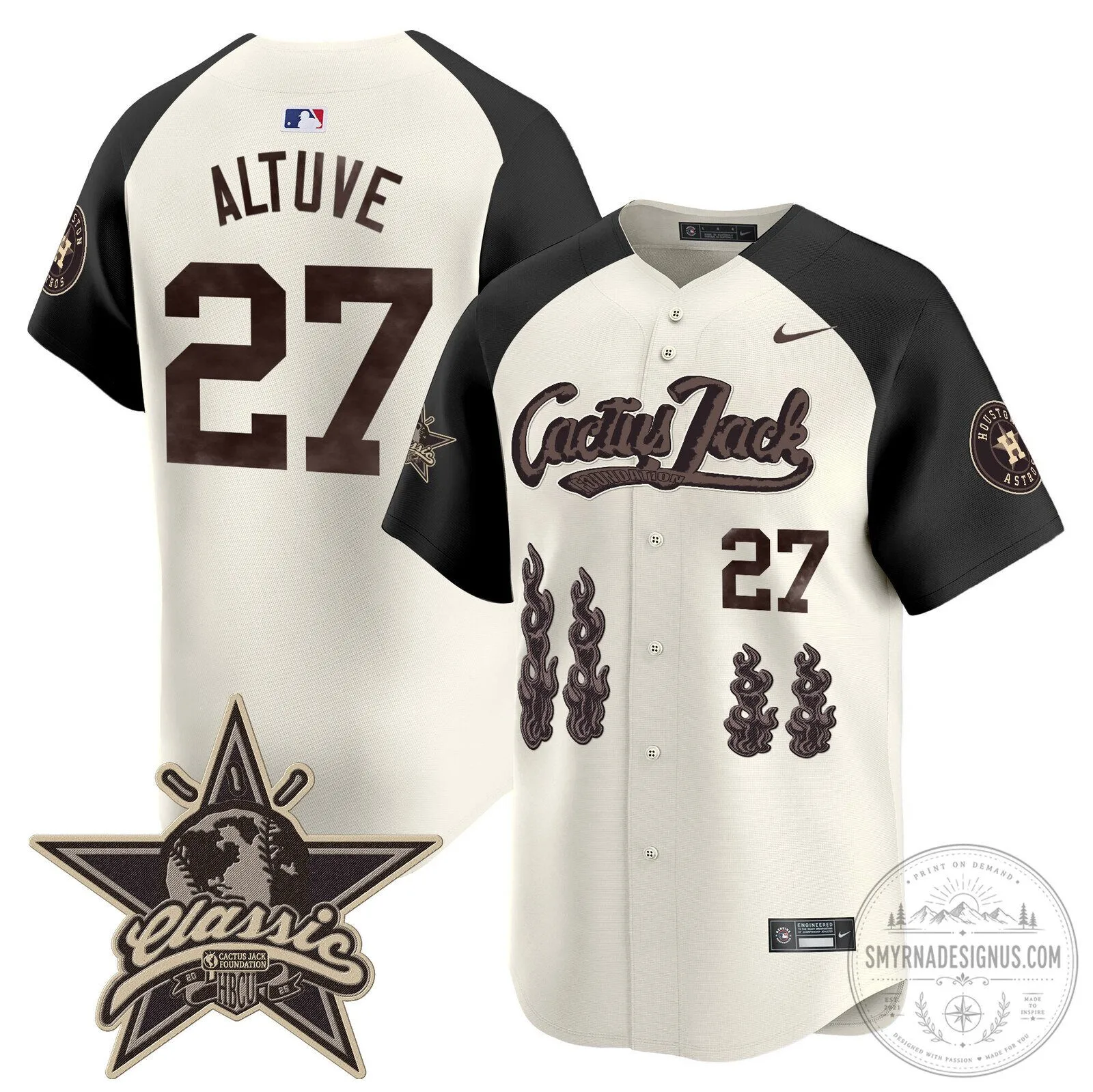 Houston Astros CJ Stroud Cactus Jack Limited Edition Baseball Jersey 92 Houston Astros CJ Stroud Cactus Jack Limited Edition Baseball Jersey