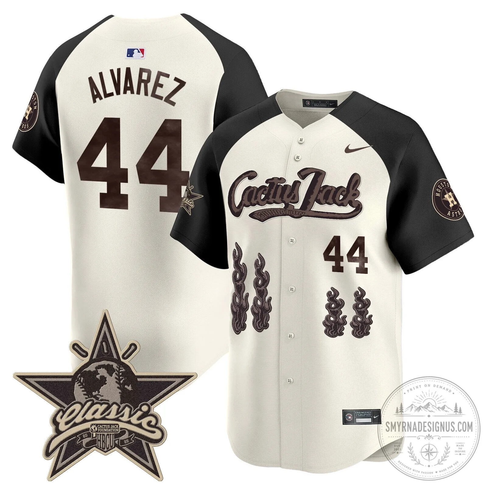 Houston Astros CJ Stroud Cactus Jack Limited Edition Baseball Jersey 93 Houston Astros CJ Stroud Cactus Jack Limited Edition Baseball Jersey
