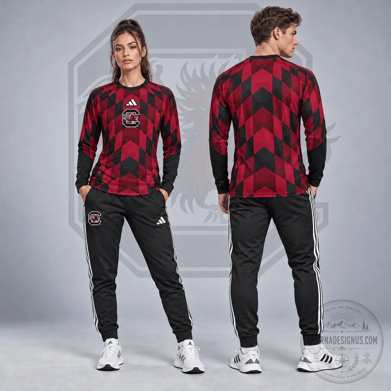 South Carolina Gamecocks Diamond Chevron Long Sleeve Performance Shirt 1 South Carolina Gamecocks Diamond Chevron Long Sleeve Performance Shirt