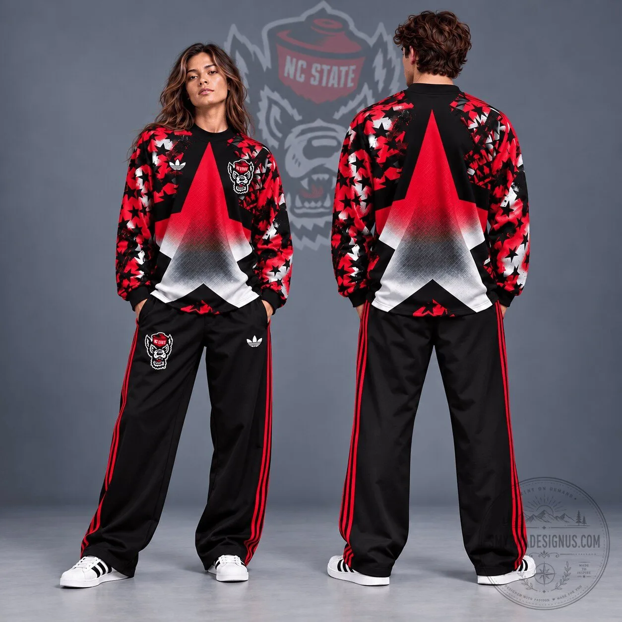North Carolina State Wolfpack Starburst Athletic Crewneck Sweatshirt