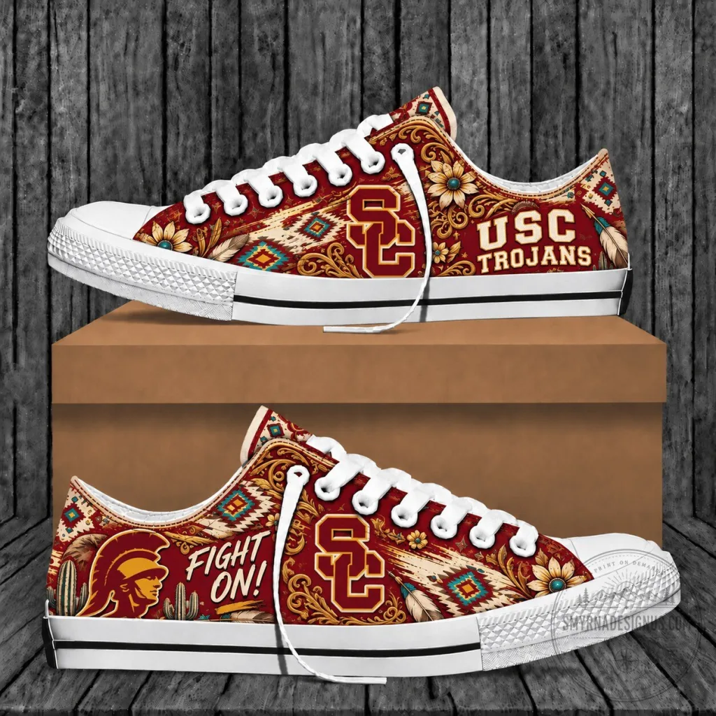 USC Trojans Western Boho Low Top Canvas Shoes USC Trojans Western Boho Low Top Canvas Shoes