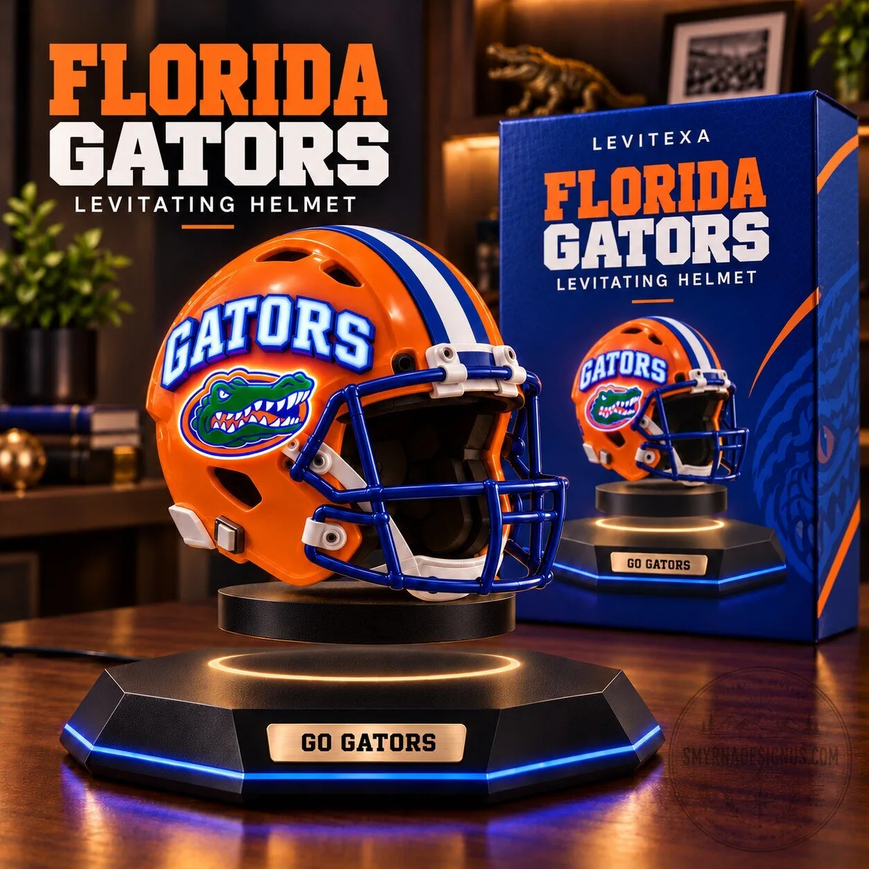 Florida Gators Levitating Football Helmet Collectible Display 1 Florida Gators Levitating Football Helmet Collectible Display