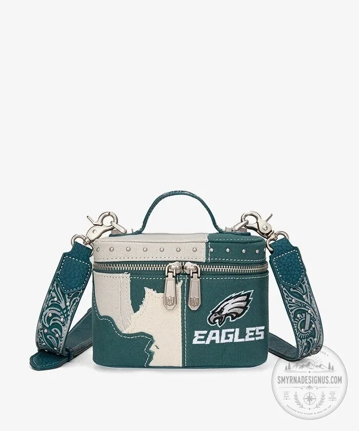 Philadelphia Eagles Football Team Canvas Crossbody Bag with Adjustable Strap