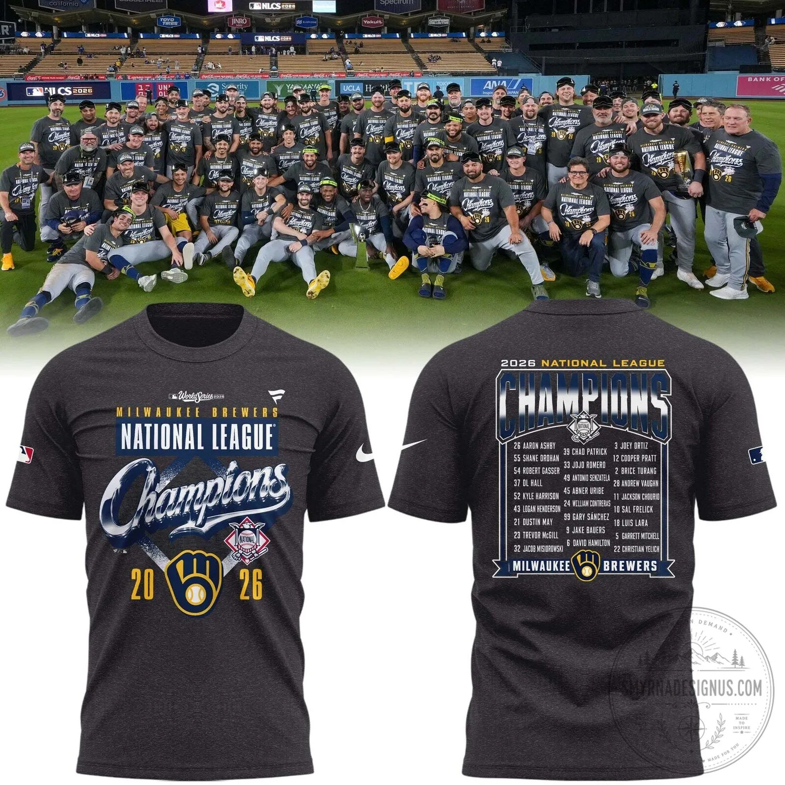 2026 National League Championship T-Shirt for Milwaukee Brewers Supporters
