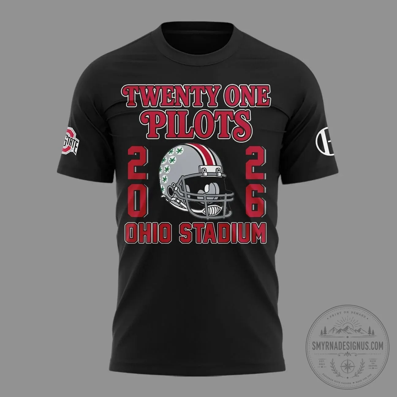 Twenty One Pilots Ohio State Football Concert 2026 Black T-Shirt 5 Twenty One Pilots Ohio State Football Concert 2026 Black T-Shirt
