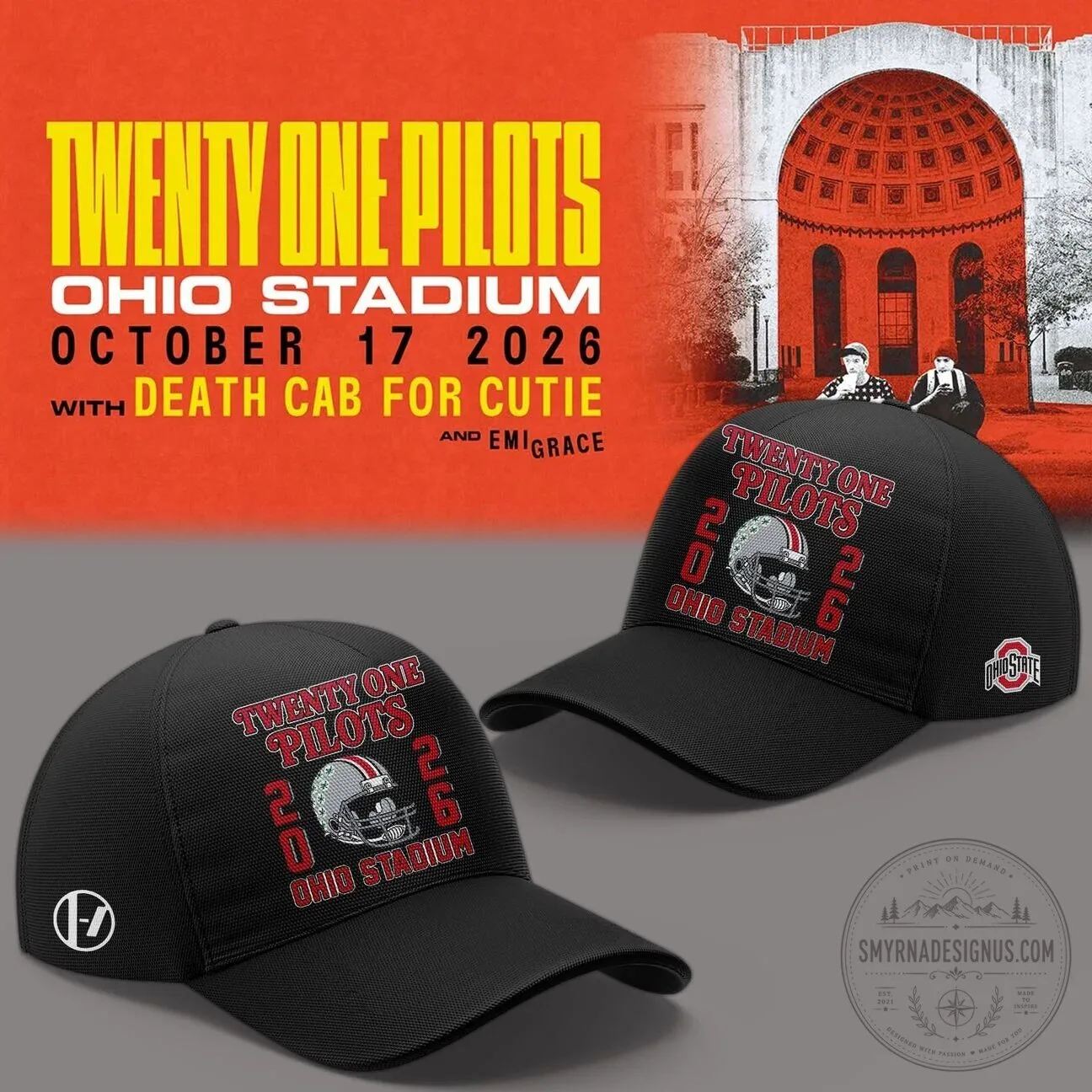 Twenty One Pilots Ohio State Football Concert 2026 Black T-Shirt 7 Twenty One Pilots Ohio State Football Concert 2026 Black T-Shirt