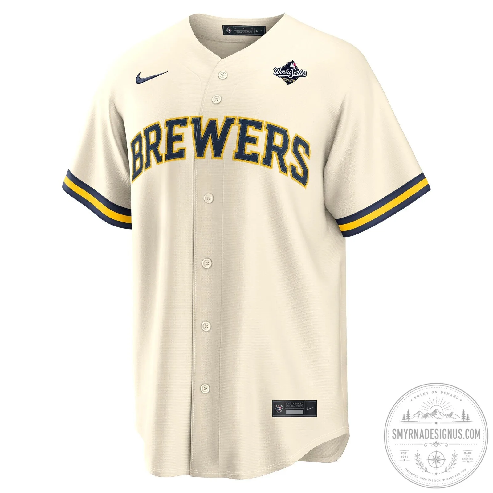 Milwaukee Brewers 2026 World Series Replica Baseball Jersey for Men 4 Milwaukee Brewers 2026 World Series Replica Baseball Jersey for Men