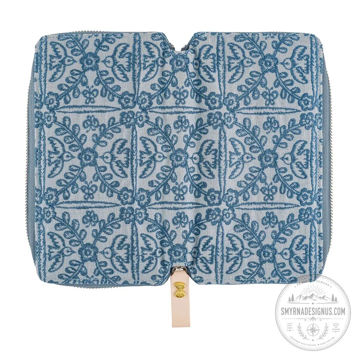 Minä Perhonen Felice Blue Floral Embroidered Hobonichi Planner Cover 9 Minä Perhonen Felice Blue Floral Embroidered Hobonichi Planner Cover