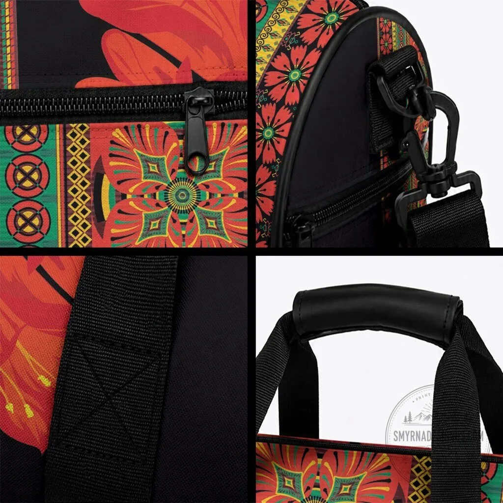 African Beauty Clivia Miniata Flowers Pattern Travel Duffle Bag 6 African Beauty Clivia Miniata Flowers Pattern Travel Duffle Bag