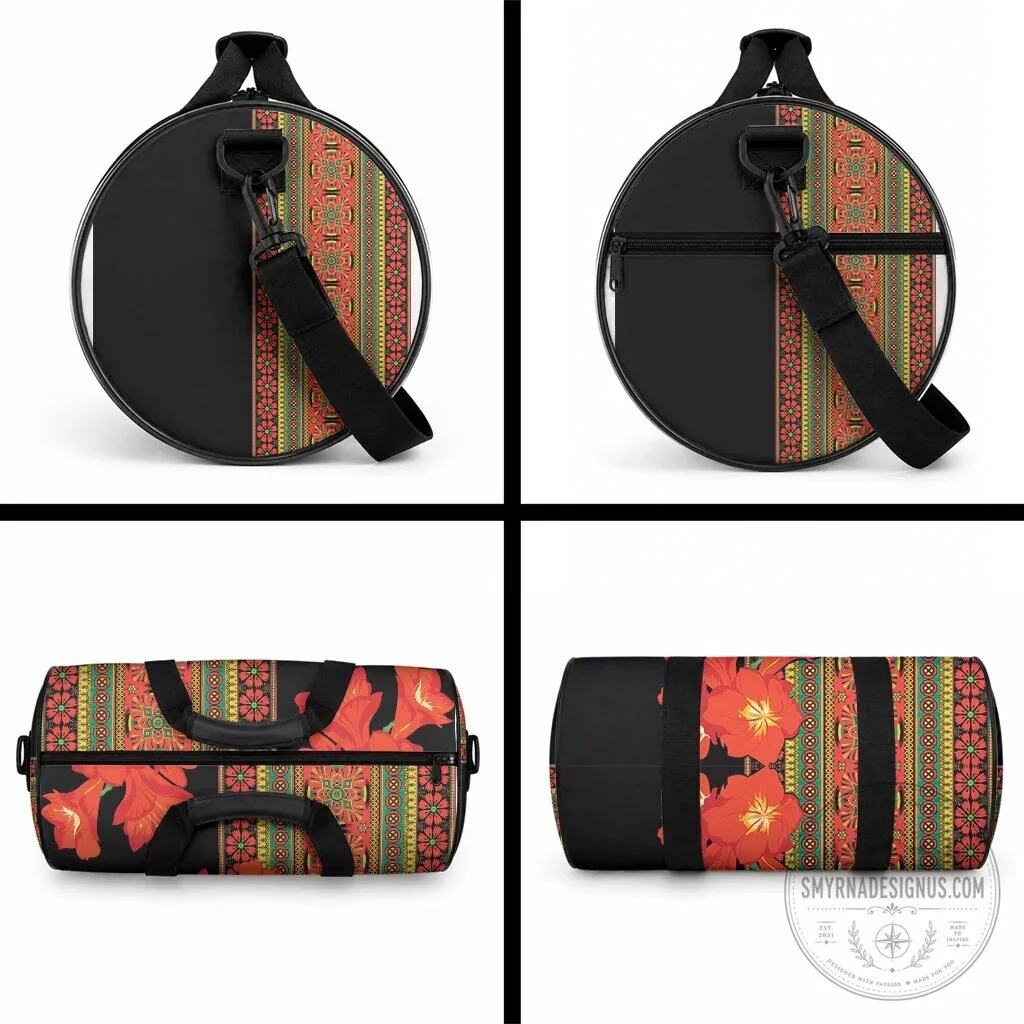 African Beauty Clivia Miniata Flowers Pattern Travel Duffle Bag 7 African Beauty Clivia Miniata Flowers Pattern Travel Duffle Bag