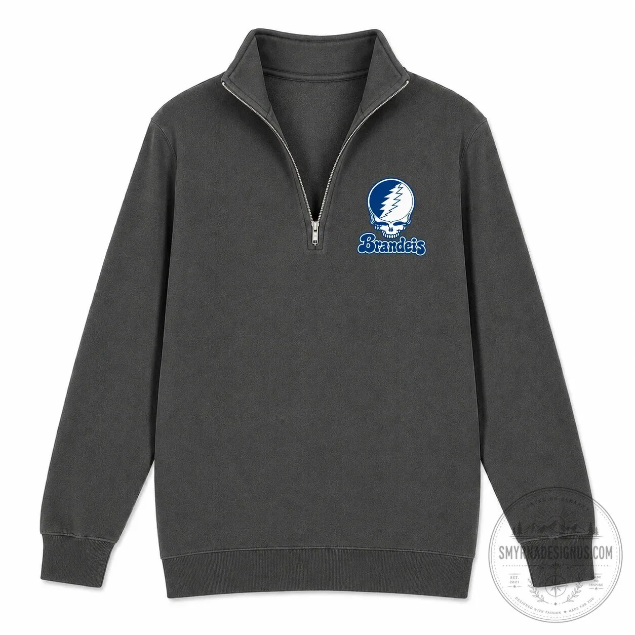 Brandeis University Steal Your Face Grateful Dead Quarter-Zip Sweatshirt