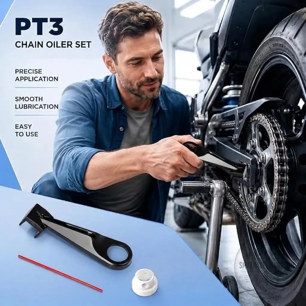 Motorcycle Chain Oiler Set for Precise Lubrication and Easy Application Tool
